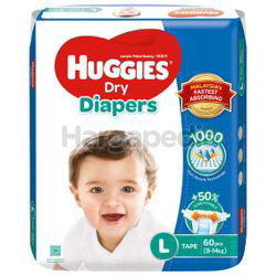 Huggies Dry Tape Baby Diaper L60 Huggies Dry Tape Baby Diaper L60