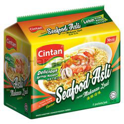 Cintan Instant Noodle Seafood Asli 5x75gm Cintan Instant Noodle Seafood Asli 5x75gm