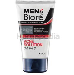 Biore Men's Double Scrub Acne Solution Facial Foam 100gm Biore Men's Double Scrub Acne Solution Facial Foam 100gm
