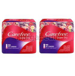 Carefree Super Dry Pantyliner Scented 2x40s Carefree Super Dry Pantyliner Scented 2x40s