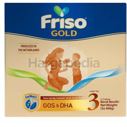 Friso Gold Milk Powder 3 3x400gm Friso Gold Milk Powder 3 3x400gm