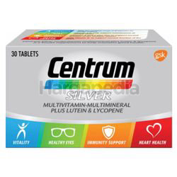 Centrum Silver Multivitamin & Mineral + Lutein & Lycopene 30s Centrum Silver Multivitamin & Mineral + Lutein & Lycopene 30s