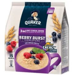 Quaker 3in1 Cereal Berry Burst 15x30gm Quaker 3in1 Cereal Berry Burst 15x30gm