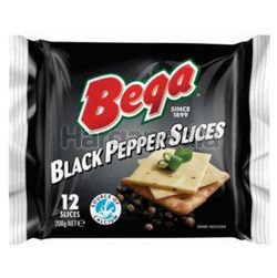 Bega Black Pepper Cheese Slices 200gm Bega Black Pepper Cheese Slices 200gm