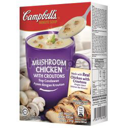 Campbell's Instant Soup Mushroom Chicken with Croutons 3x21gm Campbell's Instant Soup Mushroom Chicken with Croutons 3x21gm