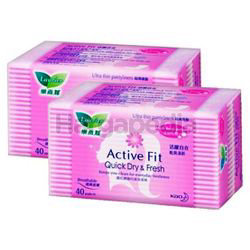 Laurier Pantyliner Active Fit Floral 2x40s Laurier Pantyliner Active Fit Floral 2x40s
