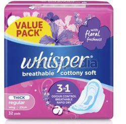 Whisper Cottony Soft Regular Wing 23cm 2x16s Whisper Cottony Soft Regular Wing 23cm 2x16s