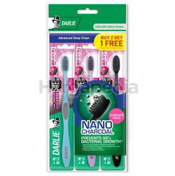 Darlie Charcoal Clean Compact Head Toothbrush 2s+1s Darlie Charcoal Clean Compact Head Toothbrush 2s+1s