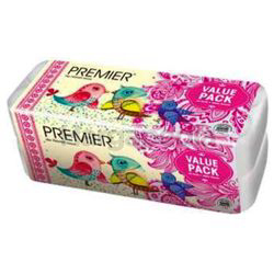 Premier 100% Virgin Pulp Lifestyle Birds Toilet Roll 20s Premier 100% Virgin Pulp Lifestyle Birds Toilet Roll 20s
