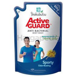 Shokubutsu Active Guard Anti-Bacterial Shower Foam Refill Sporty 800ml Shokubutsu Active Guard Anti-Bacterial Shower Foam Refill Sporty 800ml