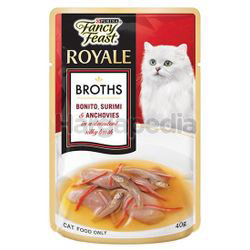 Fancy Feast Royale Broths Bonito, Surimi & Anchovies 40gm Fancy Feast Royale Broths Bonito, Surimi & Anchovies 40gm