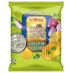Wise Cottage Fries Potato Chips Sour Cream & Onion 65gm Wise Cottage Fries Potato Chips Sour Cream & Onion 65gm