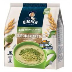 Quaker 3in1 Cereal Matcha Green Tea 12x28gm Quaker 3in1 Cereal Matcha Green Tea 12x28gm
