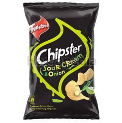 Twisties Chipster Sour Cream & Onion 160gm Twisties Chipster Sour Cream & Onion 160gm