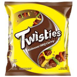 Twisties Snack Multipack BBQ Curry 8x15gm Twisties Snack Multipack BBQ Curry 8x15gm