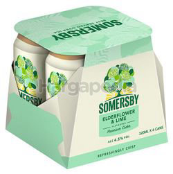 Somersby Elderflower Lime Cider Can 4x320ml Somersby Elderflower Lime Cider Can 4x320ml