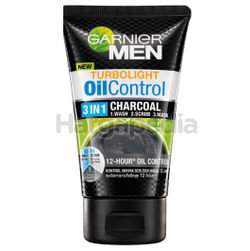 Garnier Men Turbo Light Oil Control 3in1 Charcoal Black Foam 100ml Garnier Men Turbo Light Oil Control 3in1 Charcoal Black Foam 100ml