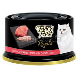 Fancy Feast Royale Seafood Platter Topped with Chicken Strips 85gm Fancy Feast Royale Seafood Platter Topped with Chicken Strips 85gm