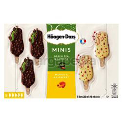 Haagen-Dazs Mini Green Tea Almond & Mango Raspberry 5x40ml Haagen-Dazs Mini Green Tea Almond & Mango Raspberry 5x40ml