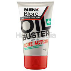 Biore Men's Oil Buster Acne Action Facial Foam 100gm Biore Men's Oil Buster Acne Action Facial Foam 100gm