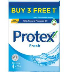 Protex Bar Soap Fresh (3+1)x75gm Protex Bar Soap Fresh (3+1)x75gm