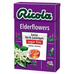 Ricola Swiss Herb Lozenges Elderflowers 45gm Ricola Swiss Herb Lozenges Elderflowers 45gm