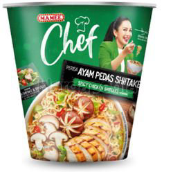 Mamee Chef Cup Noodle Spicy Chicken Shiitake 62gm Mamee Chef Cup Noodle Spicy Chicken Shiitake 62gm