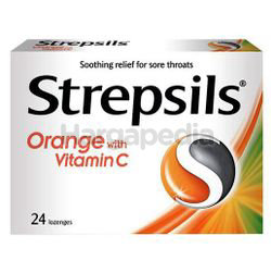 Strepsils Orange with Vitamin C Lozenge 24s Strepsils Orange with Vitamin C Lozenge 24s