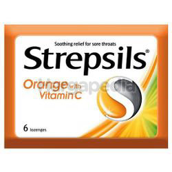 Strepsils Orange with Vitamin C Lozenge 6s Strepsils Orange with Vitamin C Lozenge 6s