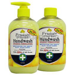 Fruiser Moisturising Hand Wash Lemon 2x500ml Fruiser Moisturising Hand Wash Lemon 2x500ml