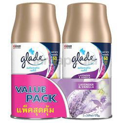Glade Automatic Spray Refill Lavender & Vanilla 2x175gm Glade Automatic Spray Refill Lavender & Vanilla 2x175gm