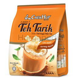 Chek Hup 3in1 Teh Tarik Less Sweet 12x35gm Chek Hup 3in1 Teh Tarik Less Sweet 12x35gm