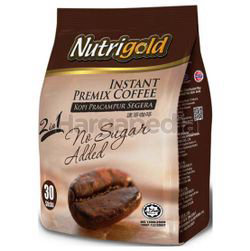 Nutrigold 2in1 Instant Coffee No Sugar Added 30x20gm Nutrigold 2in1 Instant Coffee No Sugar Added 30x20gm