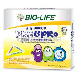 Bio-Life A.B. Junior Pre & Pro 10x2.3gm Bio-Life A.B. Junior Pre & Pro 10x2.3gm
