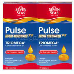Seven Seas Pulse High Strength Triomega Concentrated Fish Oil 2x120s Seven Seas Pulse High Strength Triomega Concentrated Fish Oil 2x120s