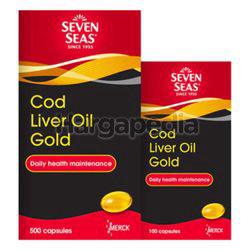 Seven Seas Cod Liver Oil Gold 500s + 100s Seven Seas Cod Liver Oil Gold 500s + 100s