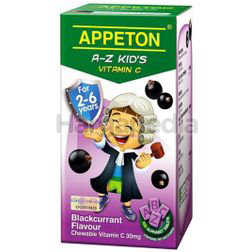 Appeton A-Z Kid's Vitamin C Blackcurrant 100s Appeton A-Z Kid's Vitamin C Blackcurrant 100s