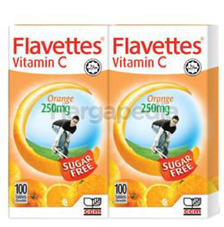 Flavettes Sugar Free Vitamin C 250mg 2x100s Flavettes Sugar Free Vitamin C 250mg 2x100s