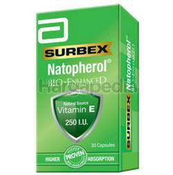 Surbex Natopherol Bio-Enhanced Vitamin E 250I.U 30s Surbex Natopherol Bio-Enhanced Vitamin E 250I.U 30s
