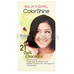 Silky Girl Color Shine Hair Color 21 Dark Chocolate 1set Silky Girl Color Shine Hair Color 21 Dark Chocolate 1set
