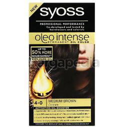 Syoss Oleo Intense Haircolor 4-0 Medium Brown 1set Syoss Oleo Intense Haircolor 4-0 Medium Brown 1set