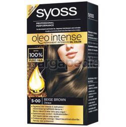 Syoss Oleo Intense Haircolor 5-0 Beige Brown 1set Syoss Oleo Intense Haircolor 5-0 Beige Brown 1set
