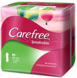 Carefree Breathable Pantyliner Scented 40s Carefree Breathable Pantyliner Scented 40s