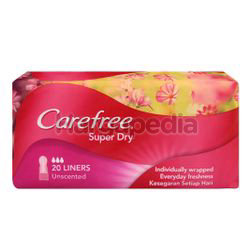 Carefree Super Dry Pantyliner Unscented 20s Carefree Super Dry Pantyliner Unscented 20s