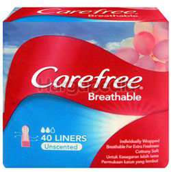 Carefree Breathable Pantyliner Unscented 40s Carefree Breathable Pantyliner Unscented 40s