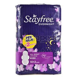 Stayfree Cottony Soft Overnight Long 10s Extra 2s Stayfree Cottony Soft Overnight Long 10s Extra 2s