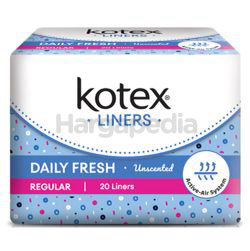 Kotex Fresh Pantyliner Regular Unscented 20s Kotex Fresh Pantyliner Regular Unscented 20s