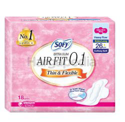 Sofy Air Fit Extra Slim 0.1 Wing 26cm 18s Sofy Air Fit Extra Slim 0.1 Wing 26cm 18s