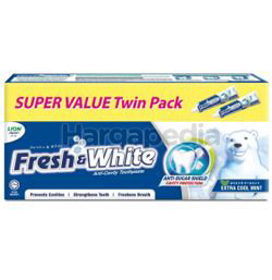 Fresh & White Toothpaste Extra Cool Mint 2x225gm Fresh & White Toothpaste Extra Cool Mint 2x225gm