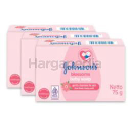Johnson's Baby Bar Soap Blossoms 3x100gm Johnson's Baby Bar Soap Blossoms 3x100gm